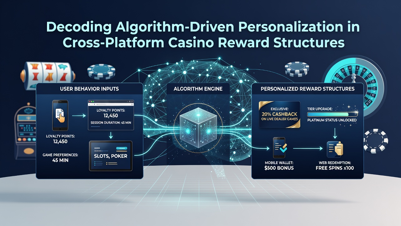 Dashboard showing real-time reward personalization across casino platforms with algorithmic decision trees